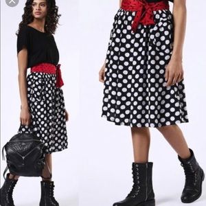 Diesel Women's Skirt Hearts & Polka Dots Print
